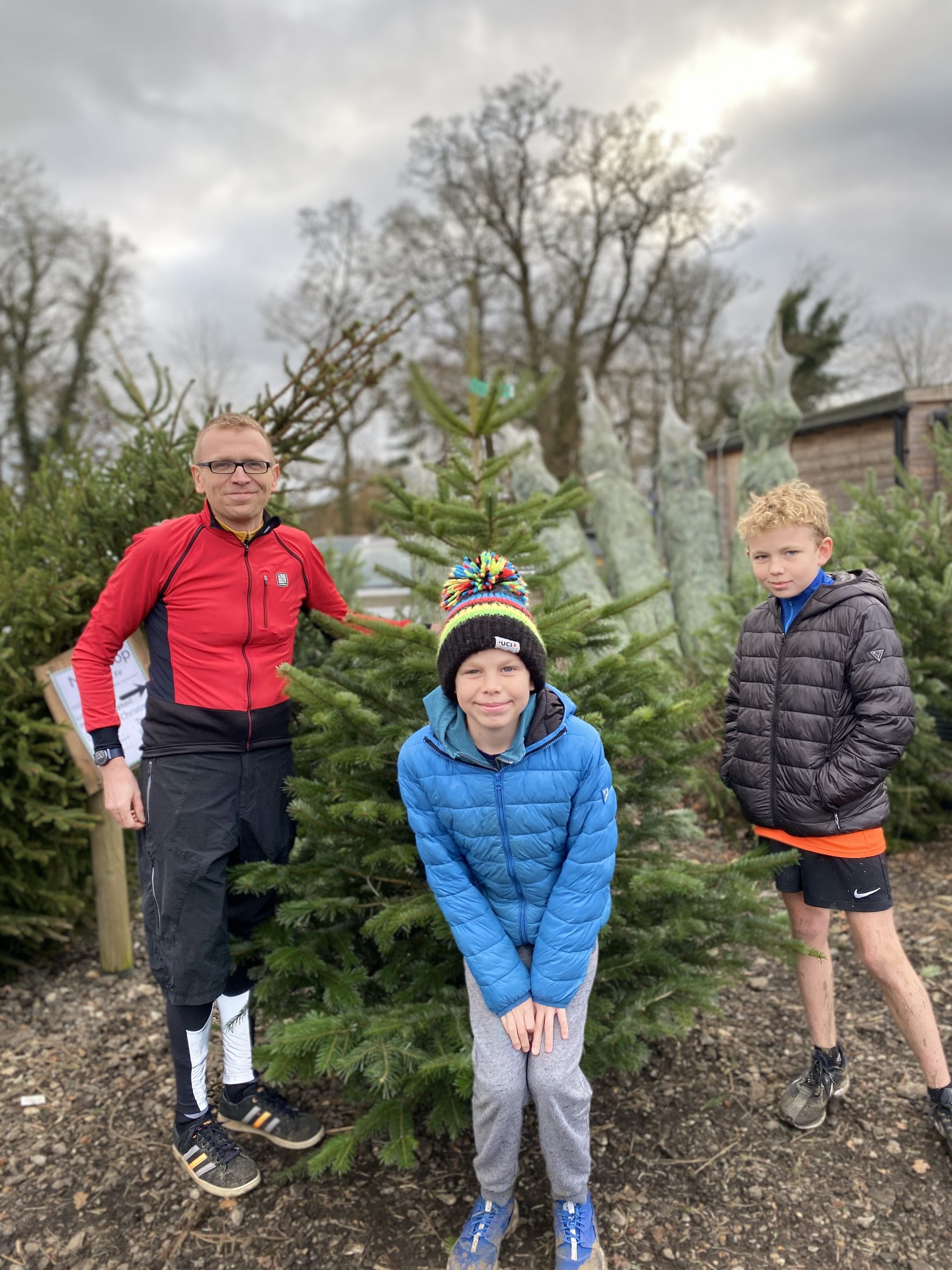 The traditional Christmas tree picture. With me looking ridiculous, with added shorts to make me slightly less embarrassing in non-bike riding situations.