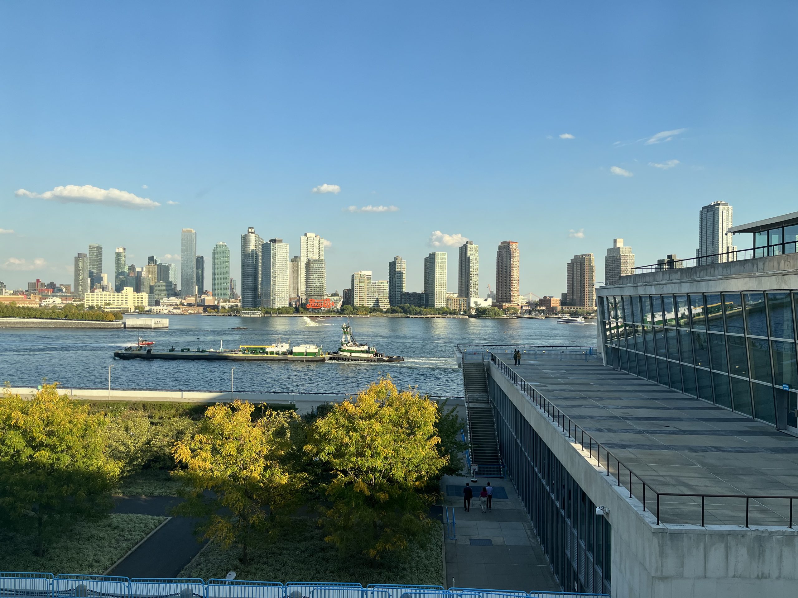 Looking out across the East River from the UN