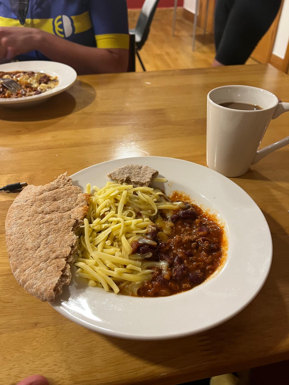 I’ve never needed a bowl of chilli more. (Photo: Ed Hems)