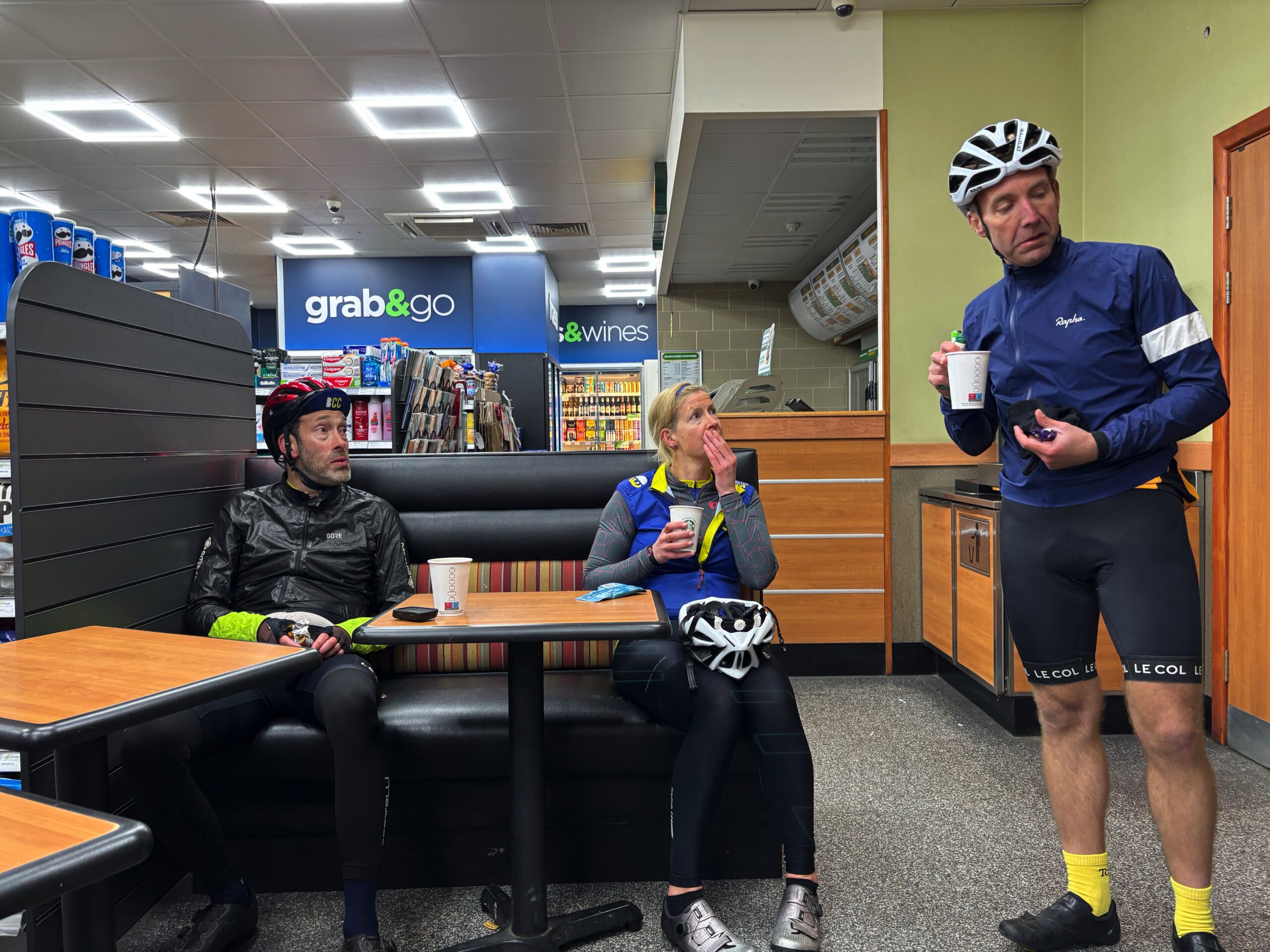 1:15am in a petrol station in Henley.