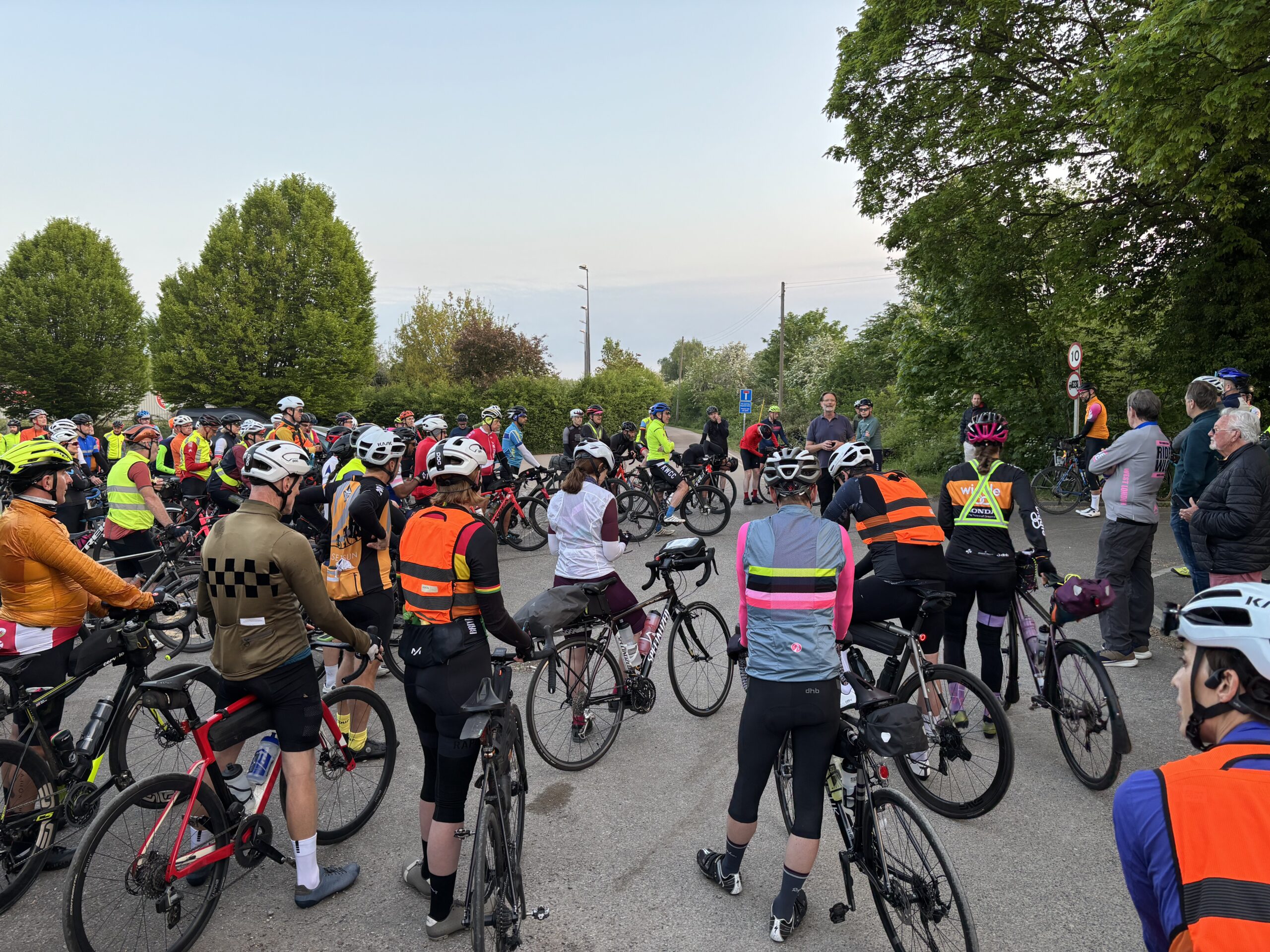 Listening to Liam Fitzpatrick give his final instructions before we set off.