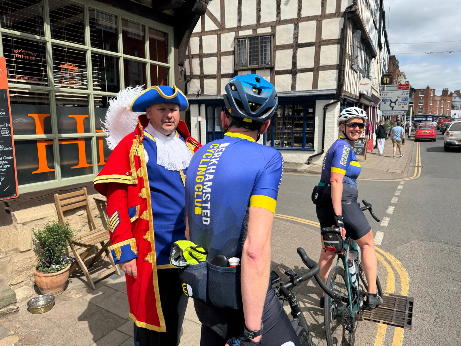 The Tewkesbury Town Crier. I resisted the opening quip of “What have you come as?” (Photo: Ian Biller)