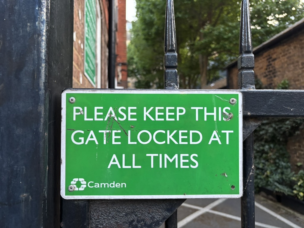 Every time I see a sign like this, the pedant in me thinks “Really? Why not put a fence or a wall there instead then?”