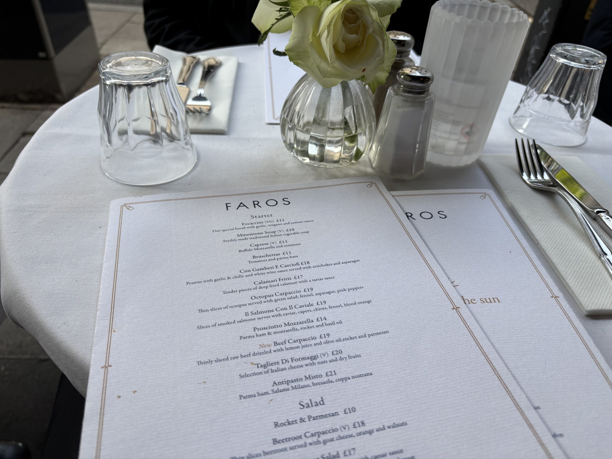 Faros restaurant, Gray’s Inn Road, London