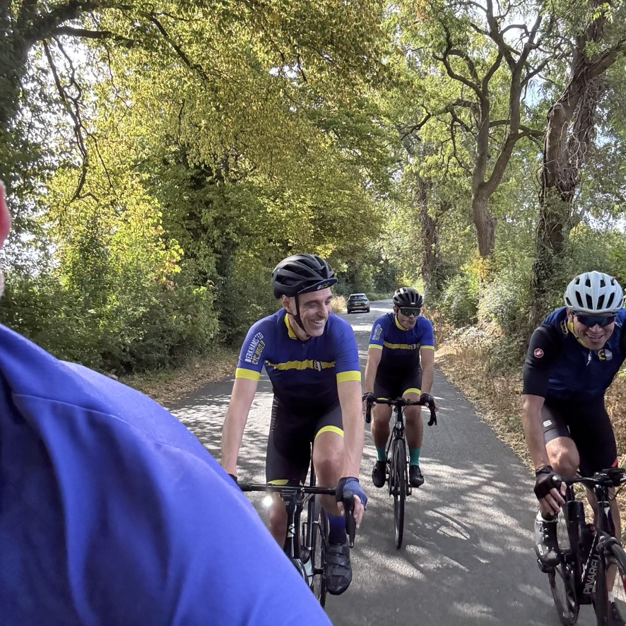 Taken over my shoulder as we rode along. The people that I cycle with at the club are such great company.