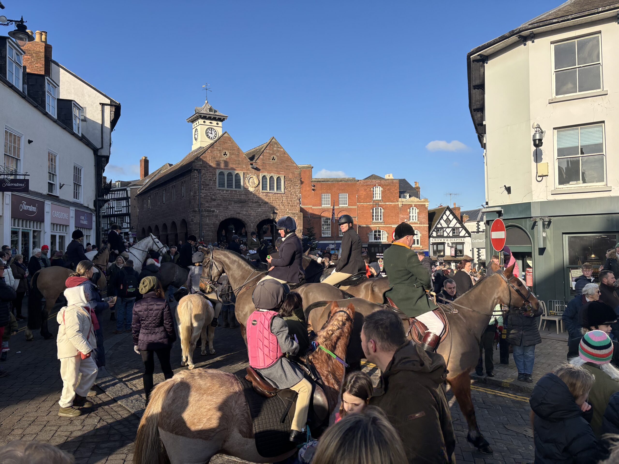 The start of the Boxing Day hunt in Ross-on-Wye