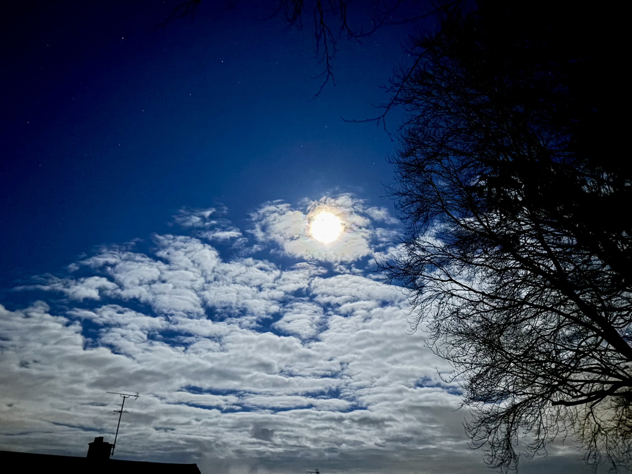 Early morning moon over Berkhamsted.