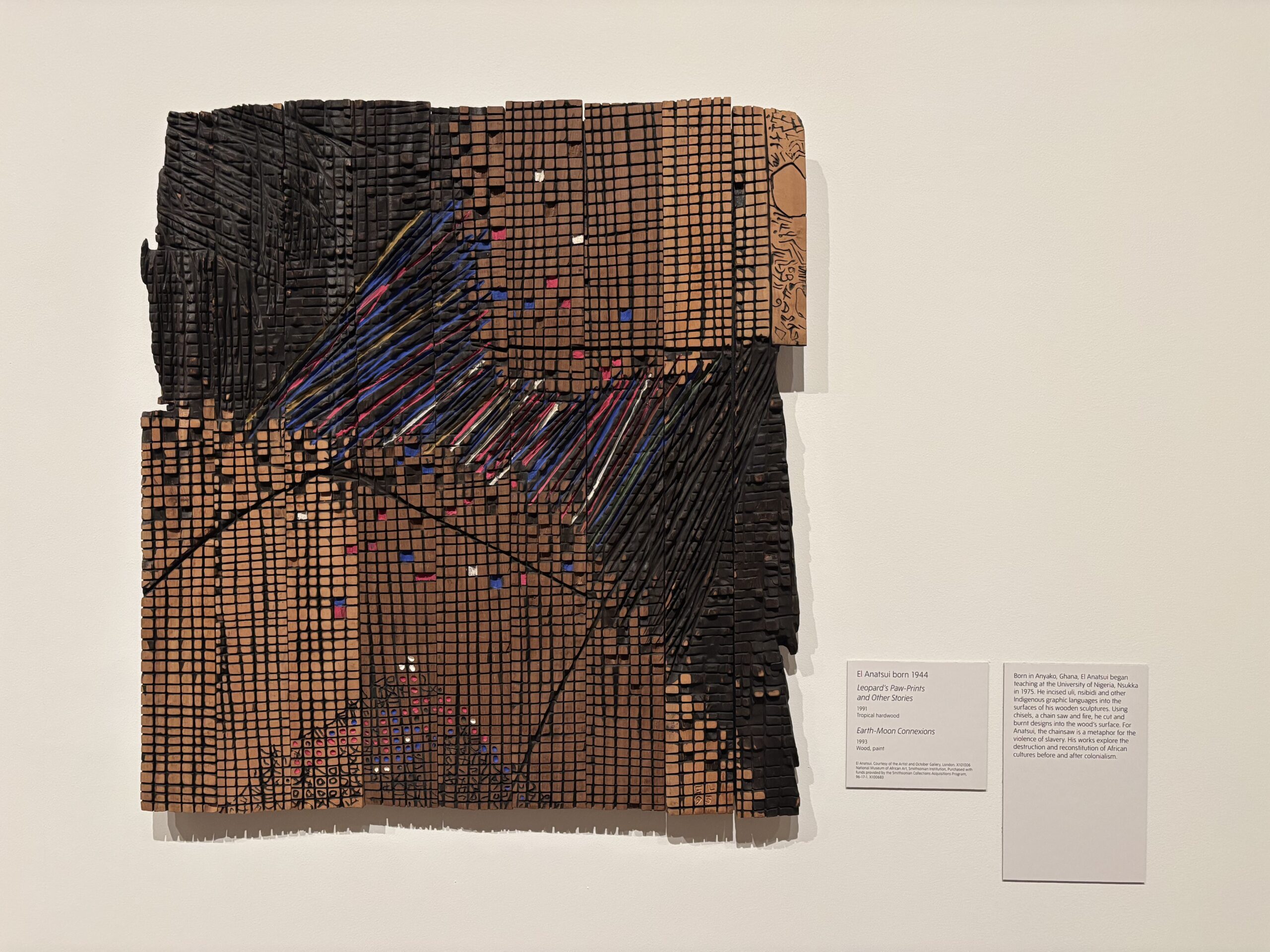 Earth-Moon Connexions by El Anatsui, on display at the Tate Modern in London.