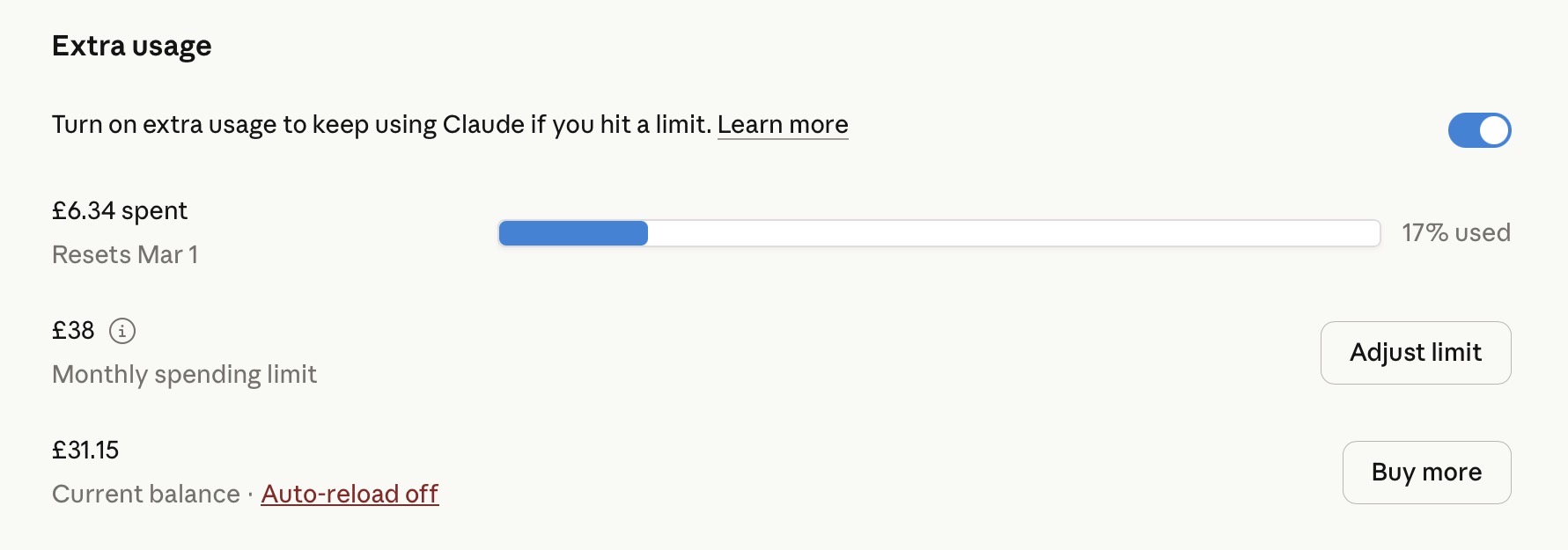 My ‘Extra usage’ screen in Claude. Finishing off the initial conversion of my application to a modern web stack probably cost about £4, with the additional money spent tweaking things.