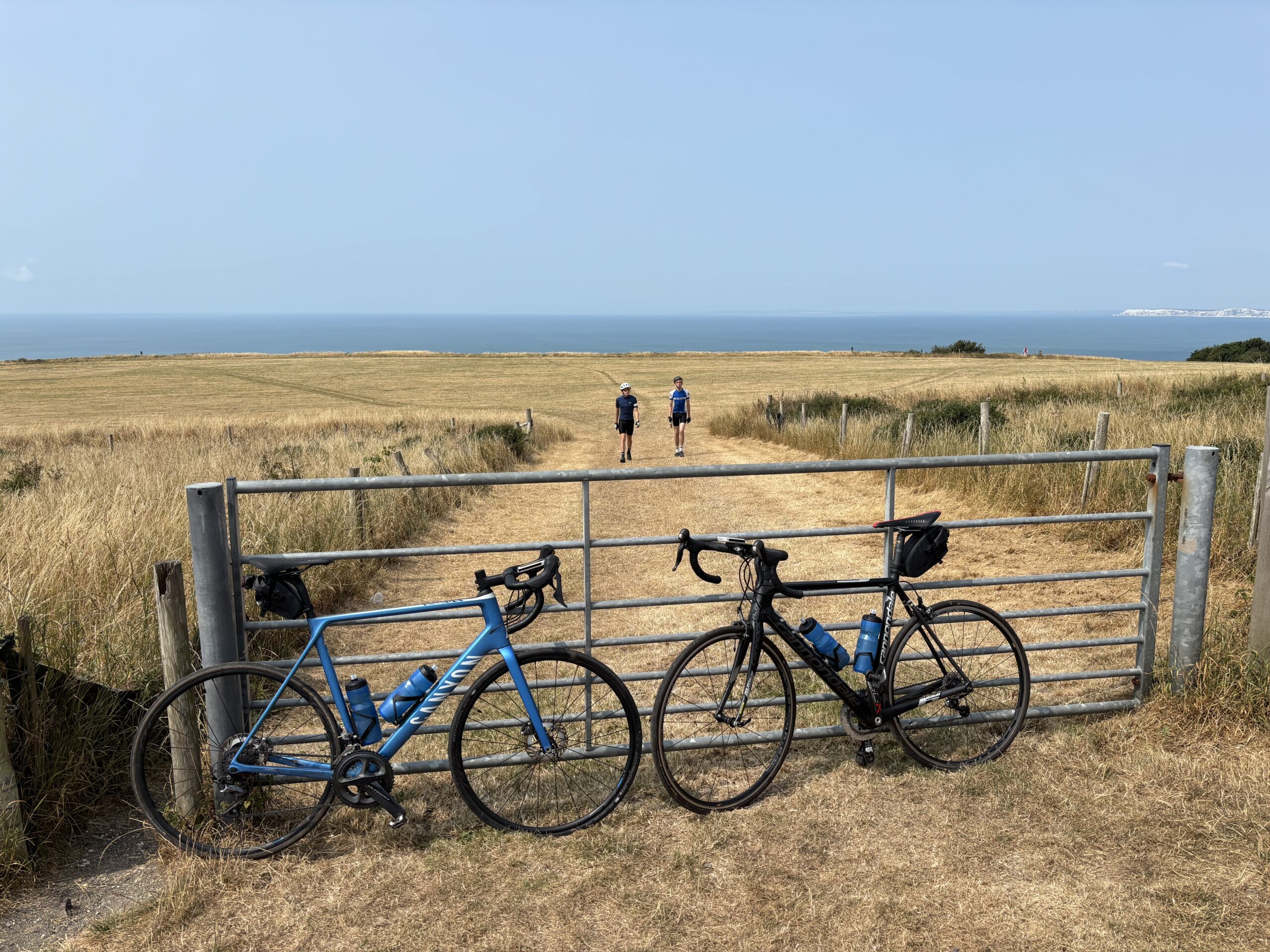 A stop to look at the view on the Isle of Wight.